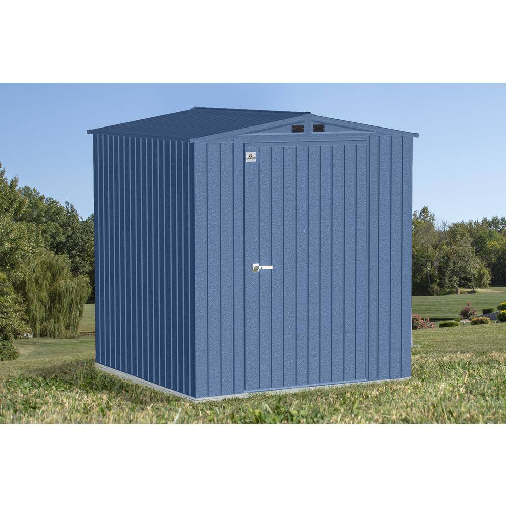 Elite 6 ft x 6 ft Blue Galvanized Steel Storage Shed