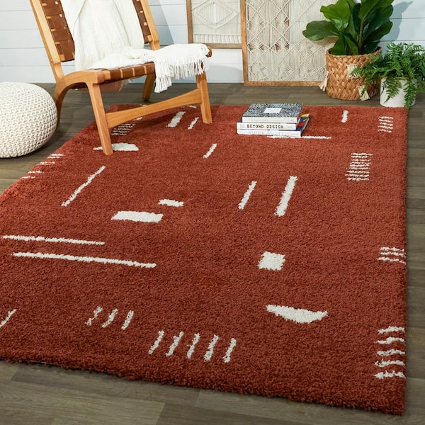 BALTA Rupa Rust 7 ft. x 9 ft. Modern Shag Area Rug 3090664 - The
