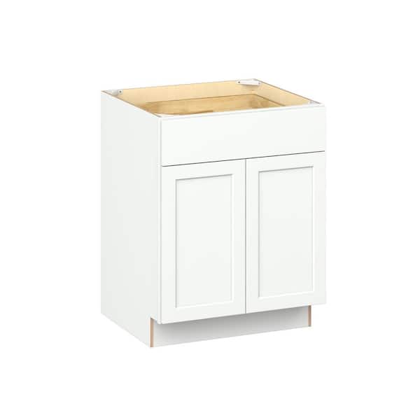 Emerson Pure White Base 1 drawer with 2 door Ready to Assemble Kitchen Cabinet (27 in. W x 34.5 in. H x 24 in. D)