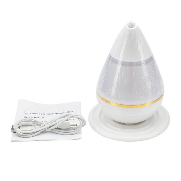 Unbranded 250 ml Water Drop Shape Ultrsonic Atomization Humidifier White