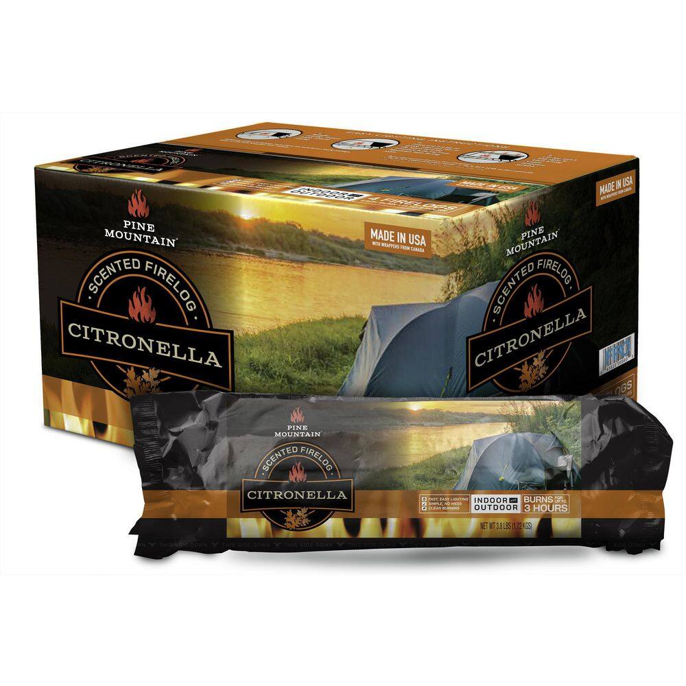 Pine Mountain Citronella 3HR Fire Logs (4-Pack) 800000869 - The