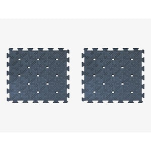 A1HC Interlocking Tiles Mat Black 18 in. W x 18 in. L Rubber Protective Flooring for Gym Workout (2-Tiles/4.5 sq. ft.)