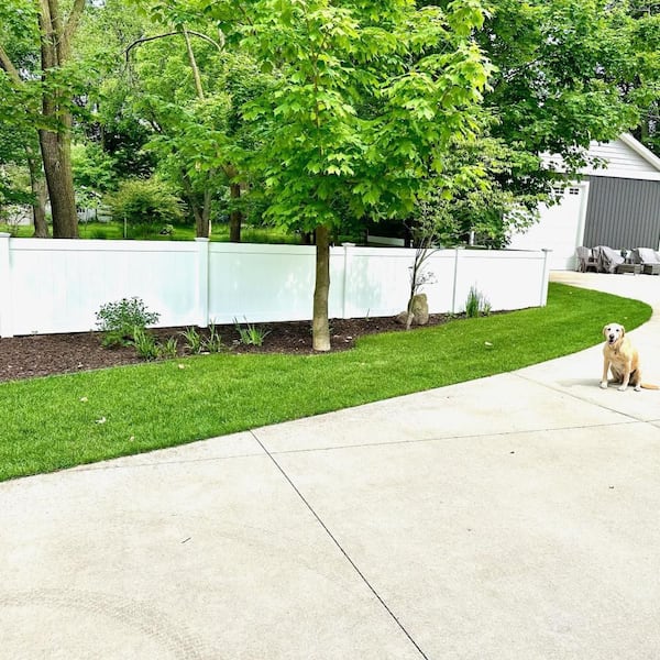 Weatherables Pembroke 4 ft. x 6 ft. White Vinyl Privacy Fence Panel