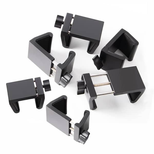 Angel Sar Adjustable Aluminum Alloy Patio Furniture Clips, Suit for Tube Length 1-2.5 in. (6-Pack)
