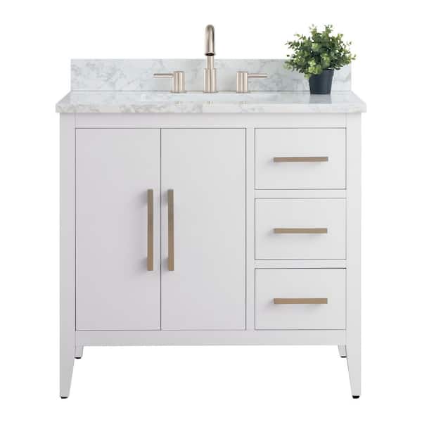 Vanity Art Chambery 36 in. Single Sink Freestanding White Bathroom