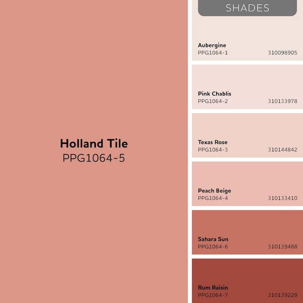 ローズページ Glidden Premium 1 gal. PPG1064-5 Holland Tile Flat Interior Latex