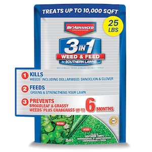 25 lbs. 3-in-1 Weed and Feed for Southern Lawns