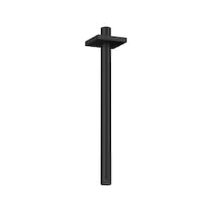Rainshower 12 in. Ceiling Shower Arm with Square Flange in Matte Black