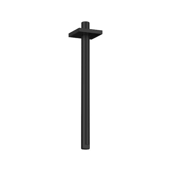 GROHE Rainshower 12 in. Ceiling Shower Arm with Square Flange in Matte Black