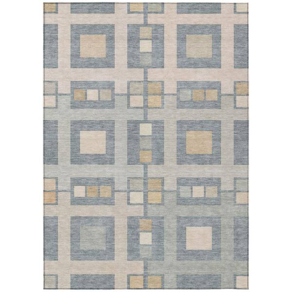 Chantille Machine Washable Indoor/Outdoor Abstract ACN2889 Sky 10 ft. x 14 ft. Area Rug