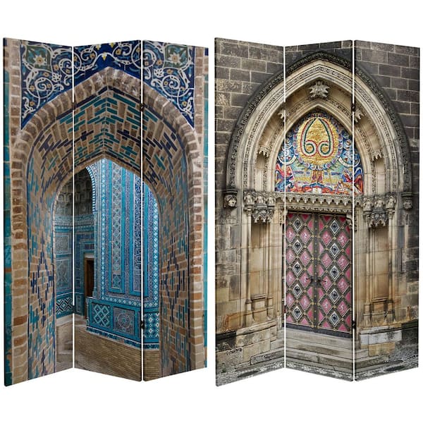 Oriental Furniture 6 ft. Printed 3-Panel Room Divider