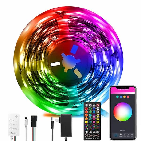 AVATAR CONTROLS 16.4 ft. Dreamcolor Smart LED Outdoor Light Strip with IR Remote