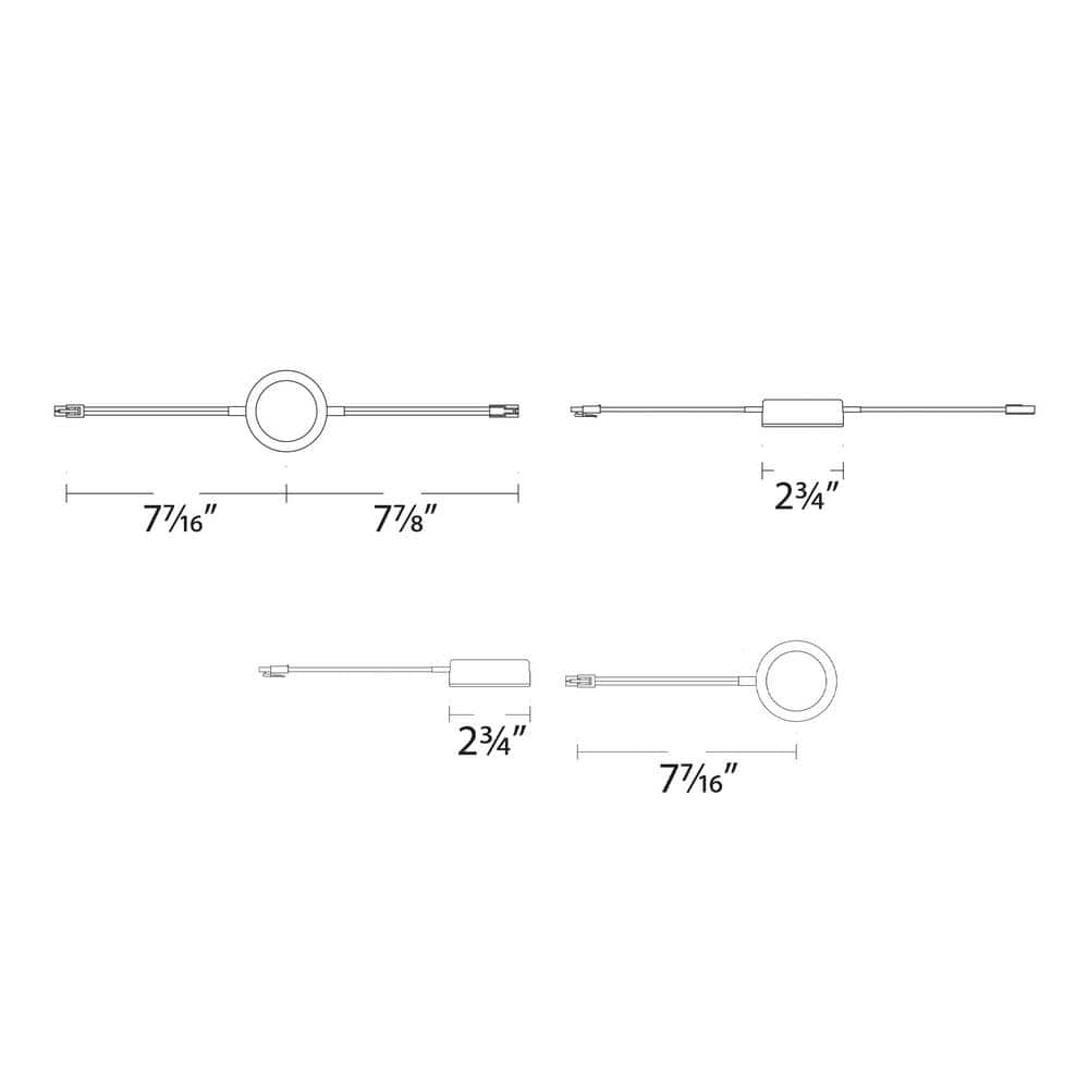 Brushed Nickel 3-Light LED Under Cabinet Puck Light