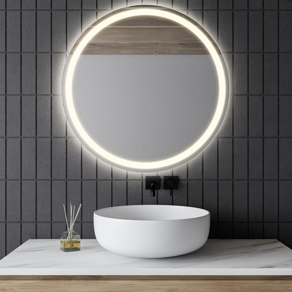 Dane 27" Round Frameless LED Bathroom Vanity Mirror
