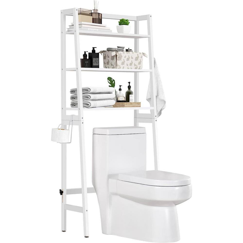 25.59 in. W x 61.42 in. H x 11.02 in. D Wood Rectangular Shelf in White