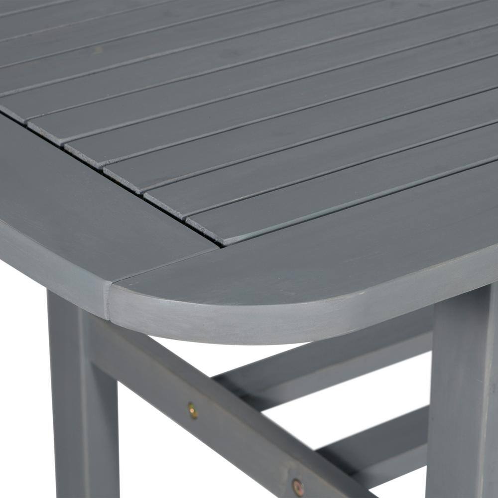 Grey Wash Acacia Wood Extendable Outdoor Dining Table