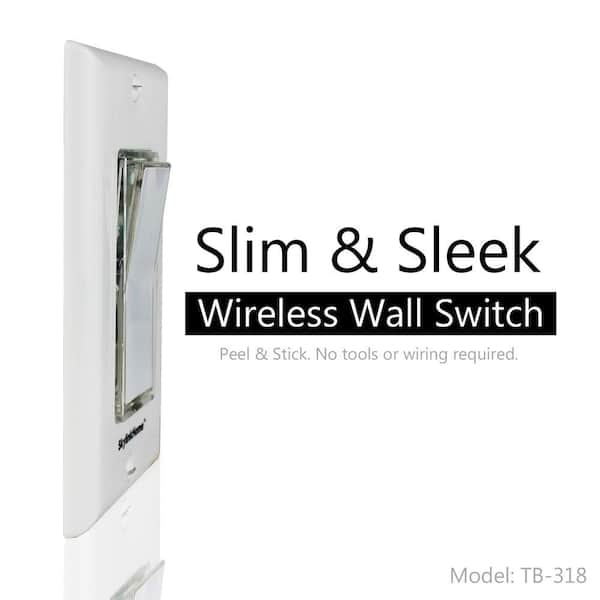 RunLessWire Simple 3-Way Wireless Light Switch Kit with 1 Receiver and 2  Single-Rocker Light Switches (Black) RW9-S2KBK - The Home Depot