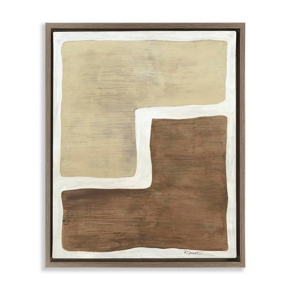 Boho Symmetrical Shapes by Ruth Fromstein Brown Floater Frame Graphic Art Print Abstract 17 in. x 21 in. price history on PriceWatchPro
