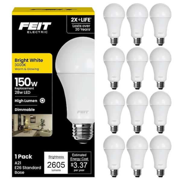 Feit Electric 150-Watt Equivalent A21 Dimmable General Purpose E26
