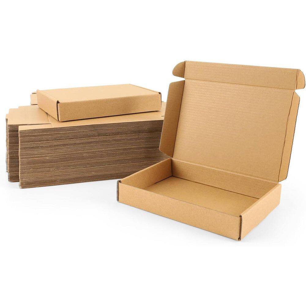 thumbnail image 2 of Shipping Boxes,50 Pack Brown Corrugated Cardboard Boxes,Small Shipping... 2 of 10