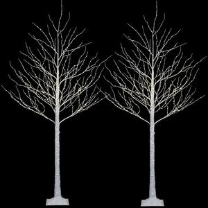 8ft. Pre-Lit Birch Tree with Fairy Lights Warm White, Artificial Christmas Tree for Festival, Party, 2 Pack