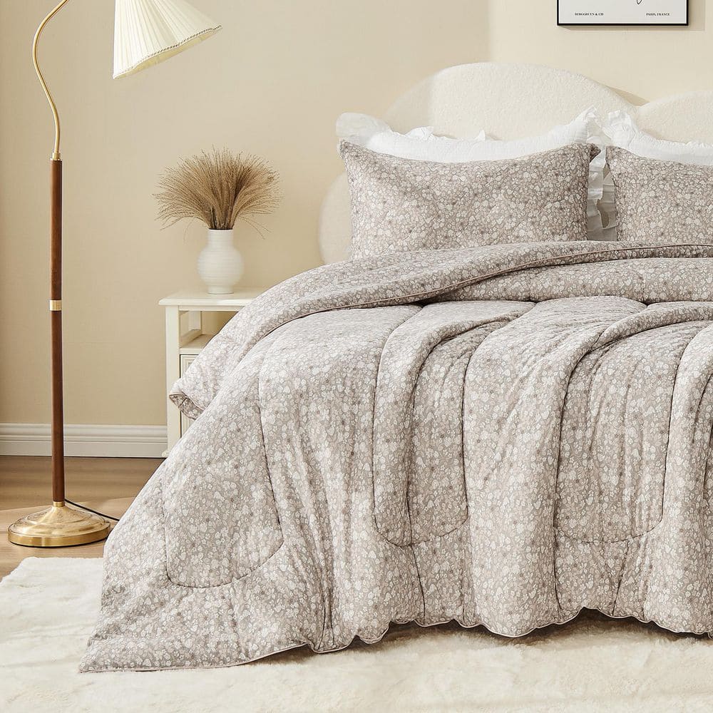 2-Piece Coffee Twin Comforter Set For Kids, Microfiber All-Season lightweight Bedding price history on PriceWatchPro
