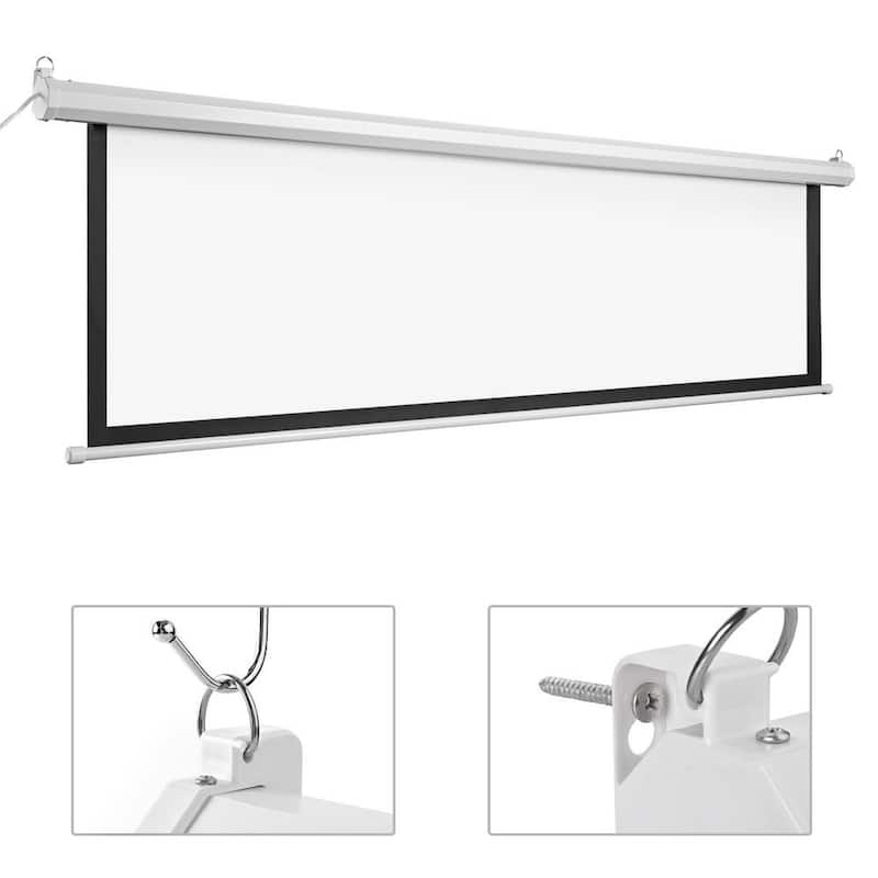 92 in. Manual 16:9 Automatic Projector Screen