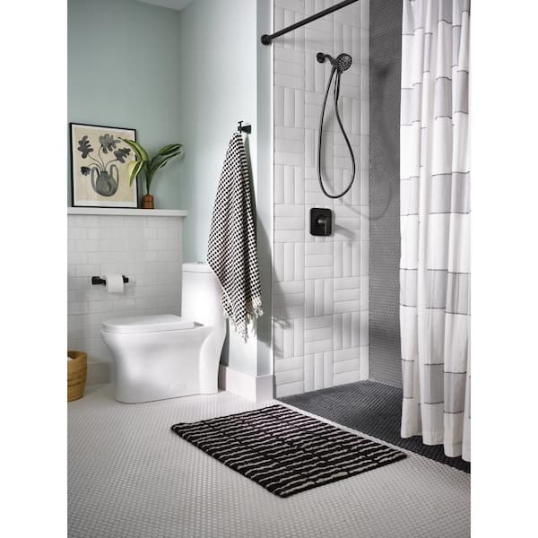 Hensley 24 in. Towel Bar with Press and Mark in Matte Black