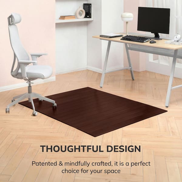 Anji Mountain Deluxe Dark Brown Mahogany 48 in. x 60 in. Bamboo
