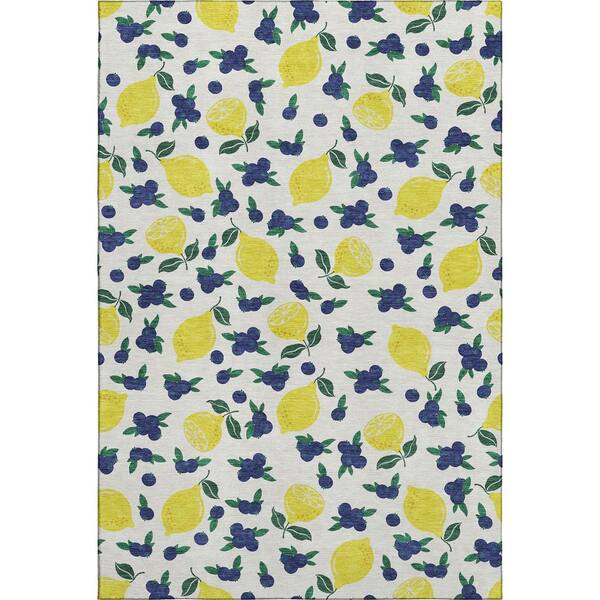 Mayfield Premium Machine Washable Abstract AMF2354 Ivory 10 ft. x 14 ft. Area Rug