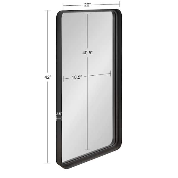 Armenta 42 in. x 20 in. Classic Rectangle Framed Gray Wall Mirror