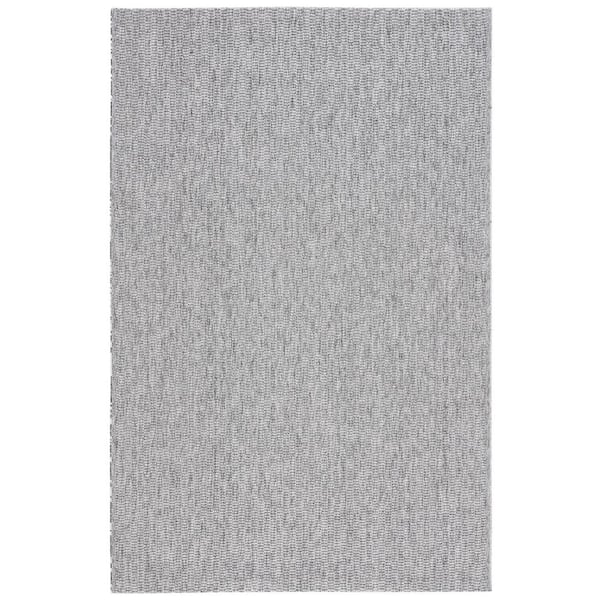 Sisal All-Weather Dark Gray  9 ft. x 12 ft. Solid Woven Indoor/Outdoor Area Rug