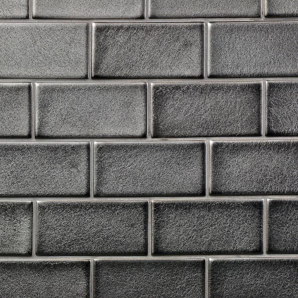 Ivy Hill Tile Delphi Subway Gunmetal 3 in. x 6 in. Polished Wall Ceramic Tile (4 Sq. Ft. / Case)