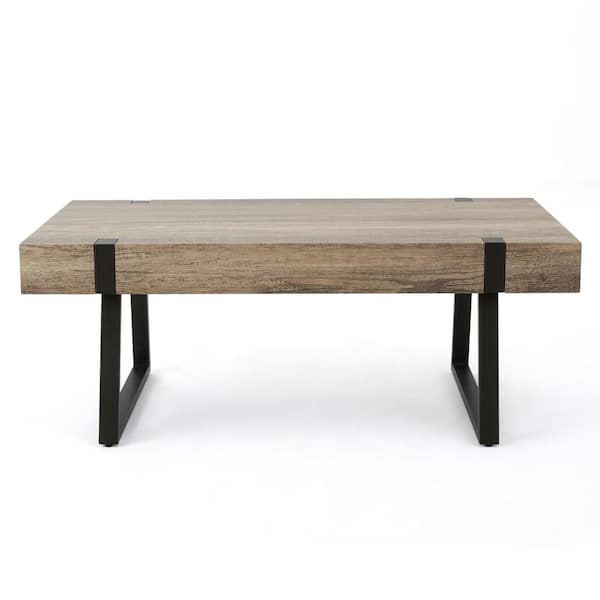 Noble House Canyon 44 in. Gray Large Rectangle Coffee Table