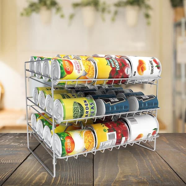 mDesign Plastic Kitchen Storage Organizer Bins for Pantry, Fridge, or  Freezer Organization - Cabinet Organizer Holder for Canned Food, Soup Can,  Soda or Water B…