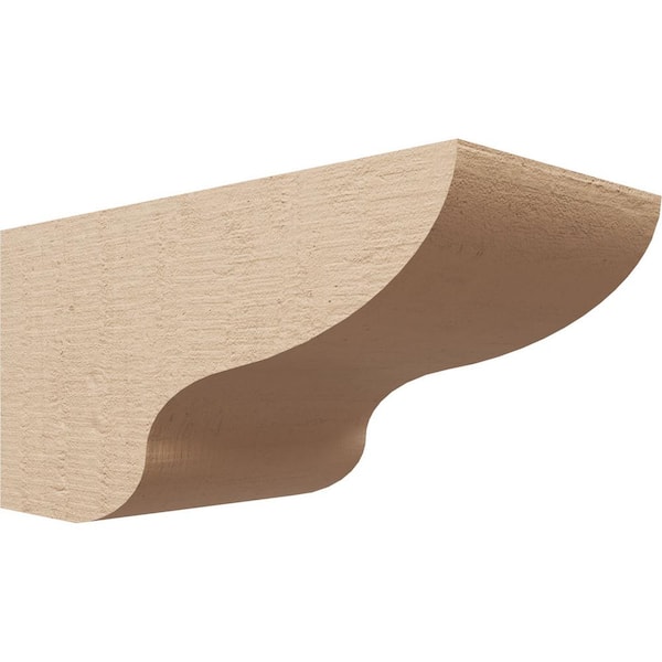 Ekena Millwork 7 in. x 7 in. x 14 in. Wide Greensboro Rough Cedar Woodgrain TimberThane Corbel, Primed Tan