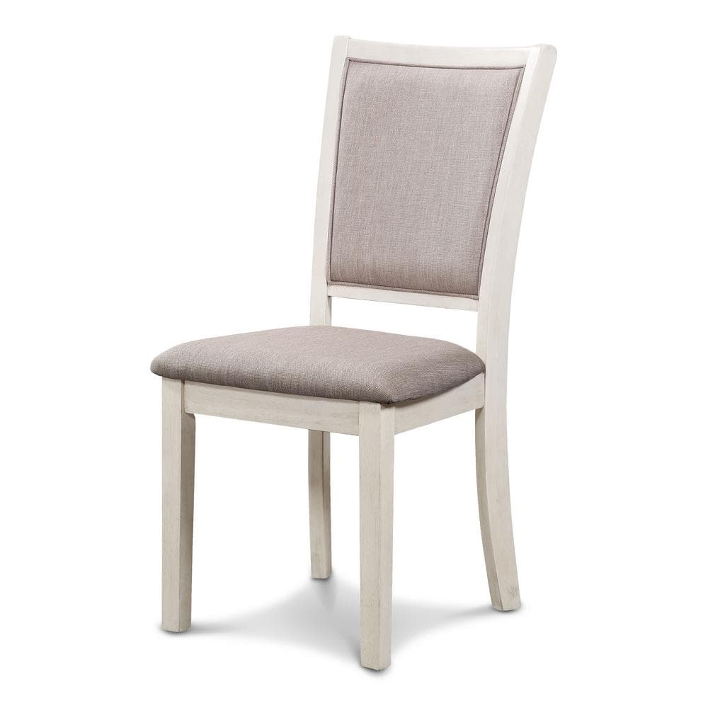 Amy Cream Round Dining Table Set with 4 Chairs