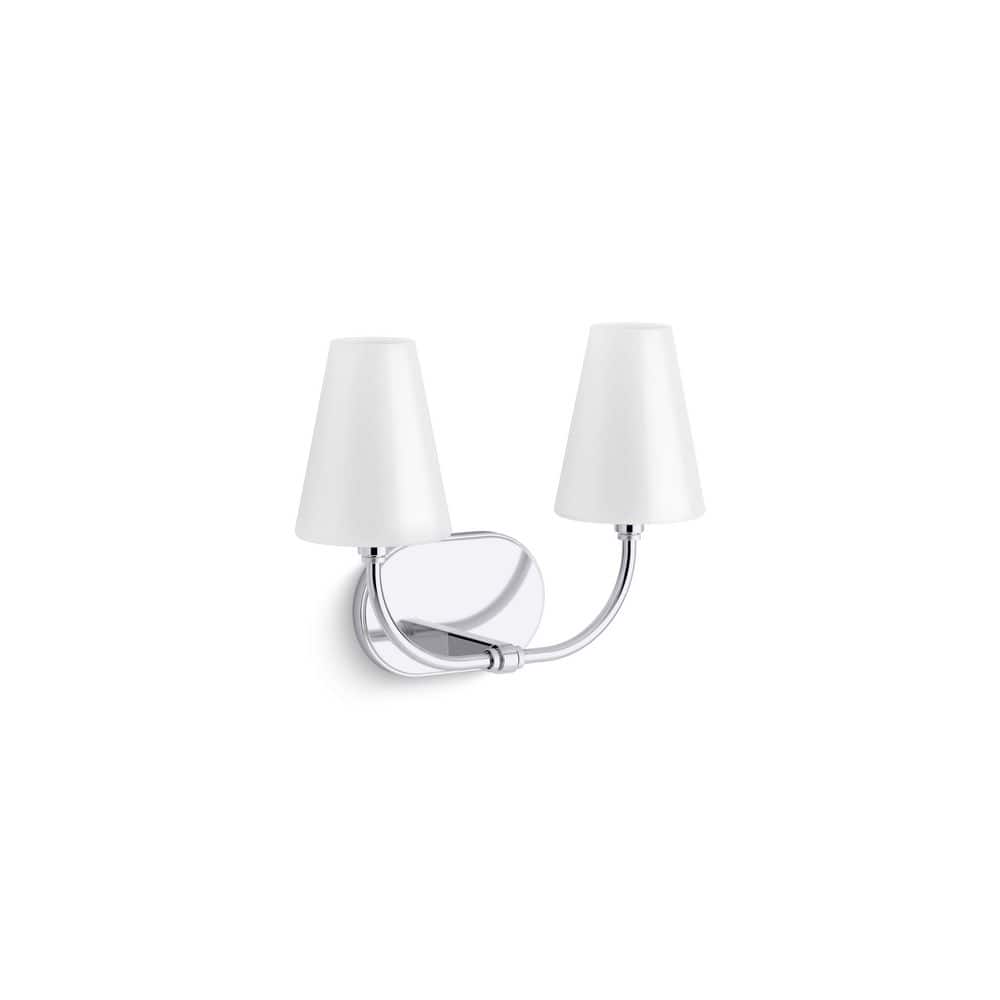 Kernen By Studio McGee Two-Light Polished Chrome Wall Sconce price history on PriceWatchPro