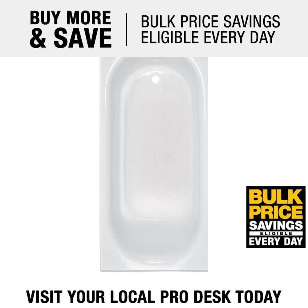 Princeton 61'' White Cast Iron Alcove Bathtub