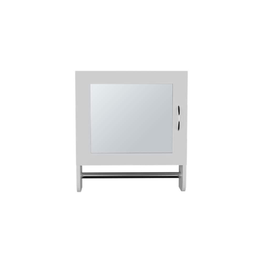 17.7 in. W x 19.7 in. H Rectangular White MDF Surface Mount Medicine Cabinet with Mirror, with Towel Holder price history on PriceWatchPro