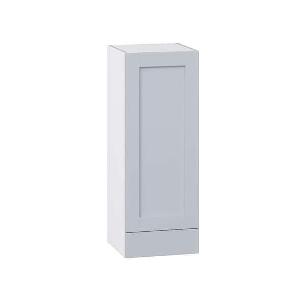 J COLLECTION Milton 15 in. W x 14 in. D x 40 in. H Assembled Shaker Wall Kitchen Cabinet in Light Gray with Drawer