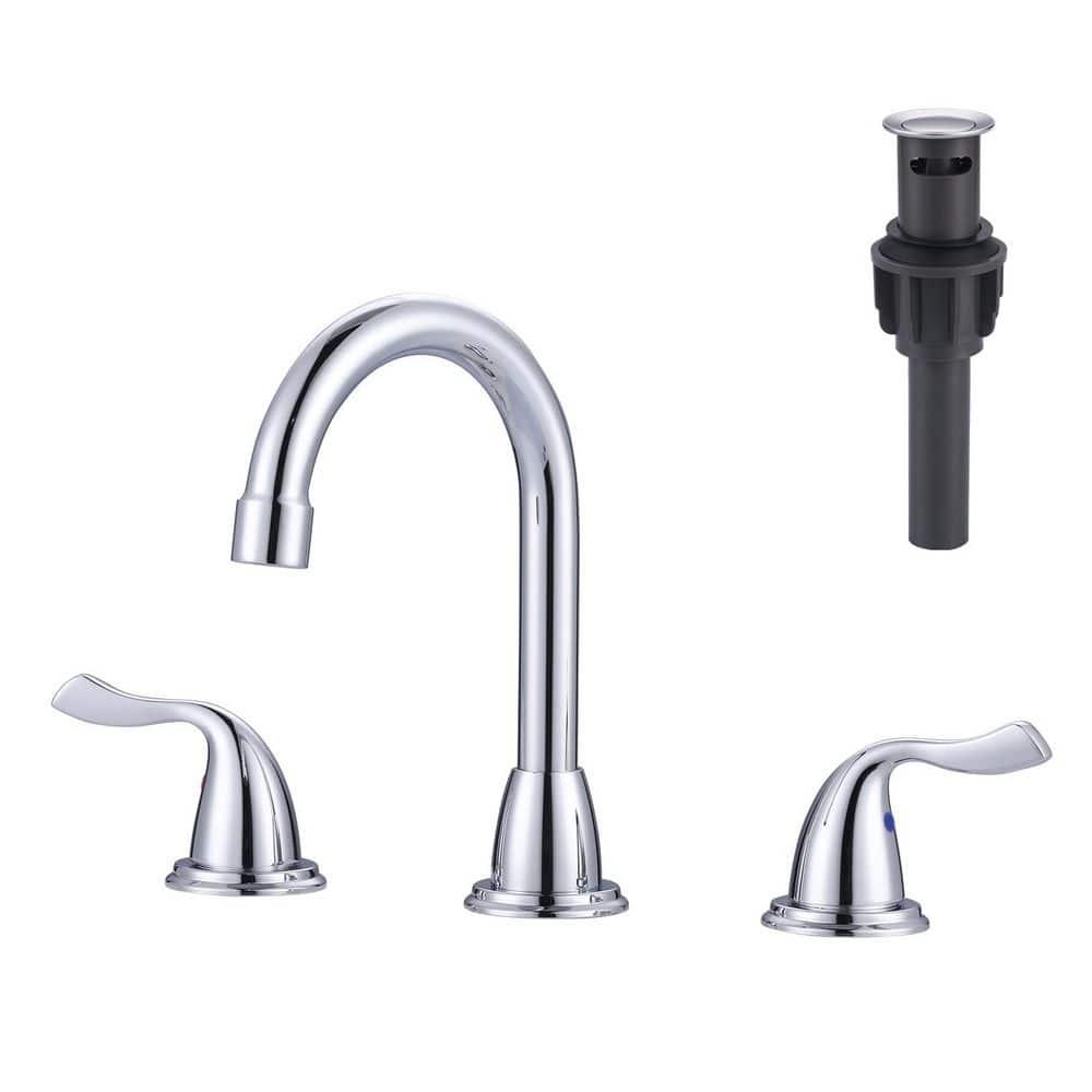 8 in. Widespread Double Handle Bathroom Sink Faucet in Chrome price history on PriceWatchPro