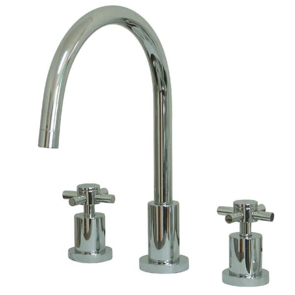 Concord Double Handle Standard Kitchen Faucet in Polished Chrome