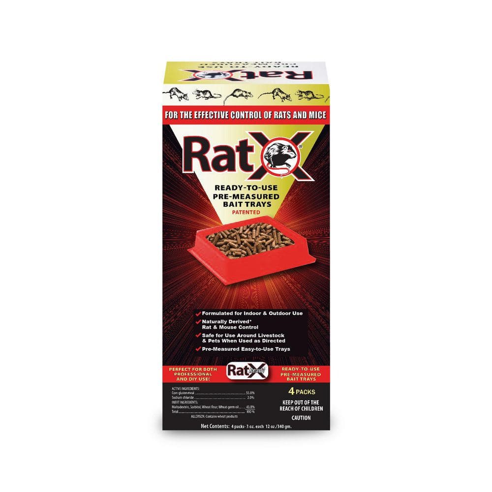 ECOCLEAR PRODUCTS RatX Ready-To-Use Pre-Measured Rat Bait Trays (4