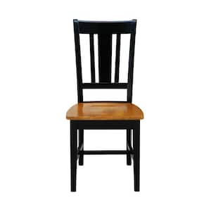 San Remo Black and Cherry Wood Dining Chair (Set of 2)