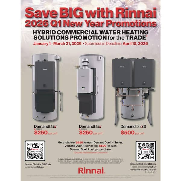 Rinnai Demand Duo H-Series 119 Gal. Commercial Hybrid Water