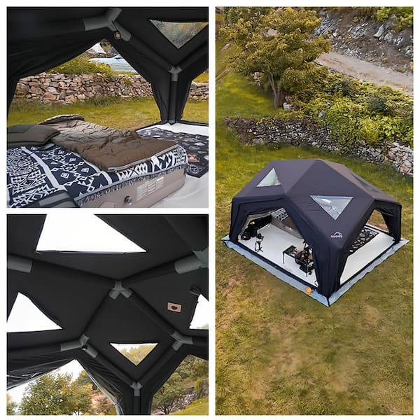 coody 12 ft. x 12 ft. Hub Station Inflatable Tents, Black HD-CDYHUB-BLK -  The Home Depot