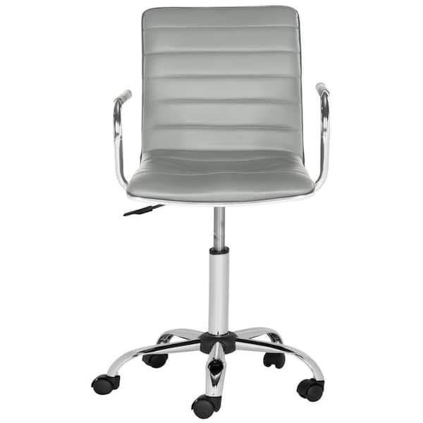 Safavieh Jonika Grey Leather Office Chair