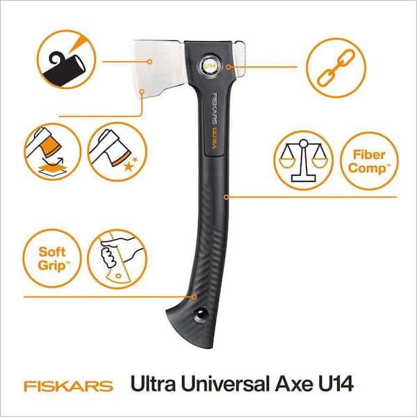 Fiskars 1.6 lbs. Ultra Universal Axe U14 with 12 in. FiberComp