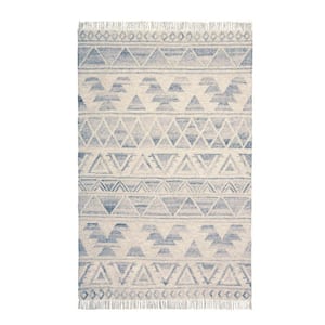 Gray and Ivory Geometric 10 ft. x 14 ft. Area Rug